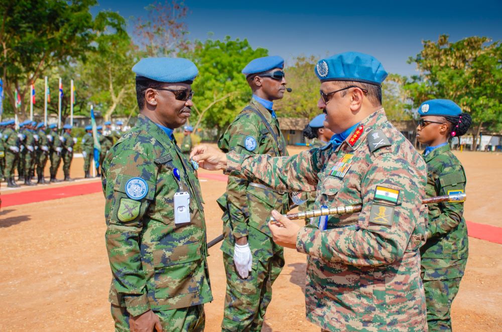 Rwandan peacekeepers in South Sudan have been decorated with UN Service Medals.