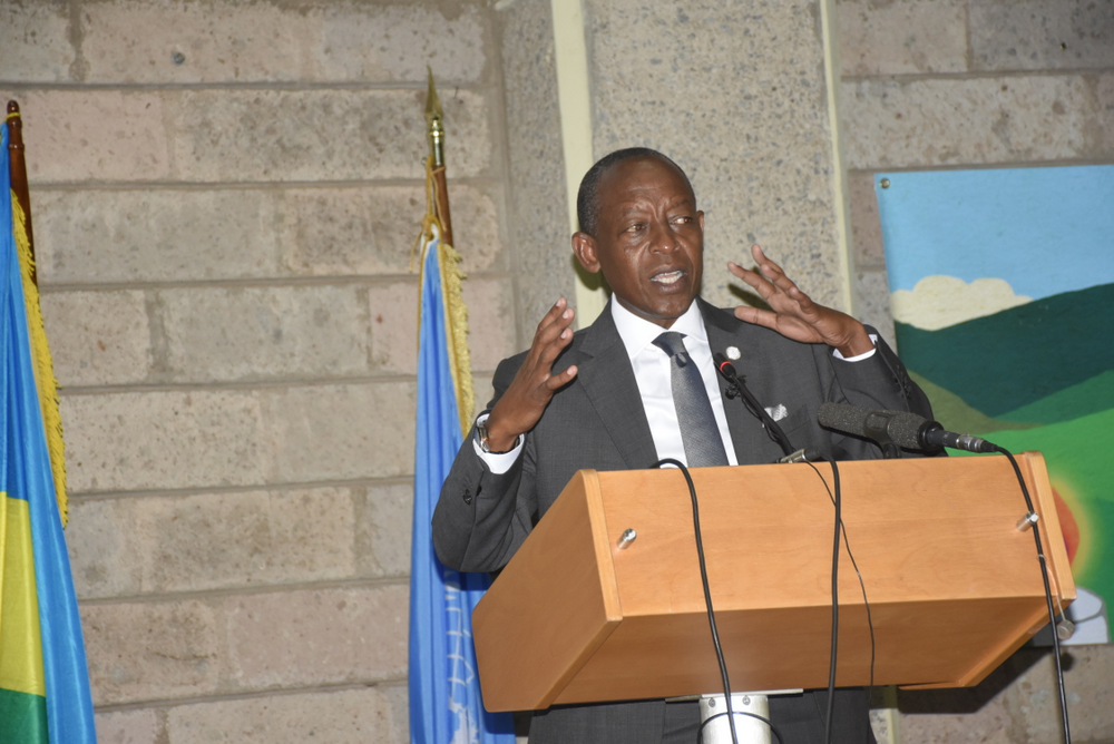 Rwanda’s High Commissioner to Kenya Ambassador James Kimonyo challenged members of diplomatic corps to act more swiftly in fighting against genocide denial and bring perpetrators to book.