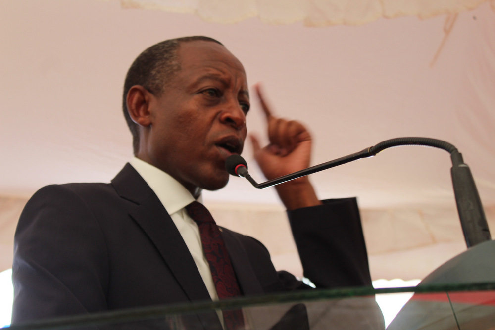 Rwandan High Commissioner to Kenya Ambassador James Kimonyo speaking at the event