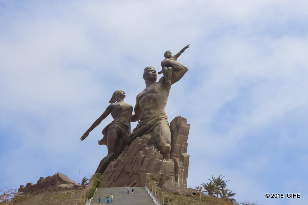 The African Renaissance Monument is located right in the heart of Dakar is commonly referred as its symbol