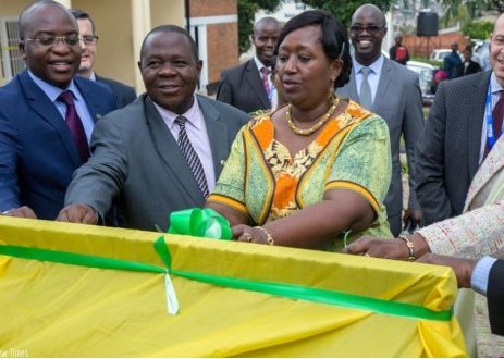 Officials during the launch of medical school of excellence yesterday in Kigali