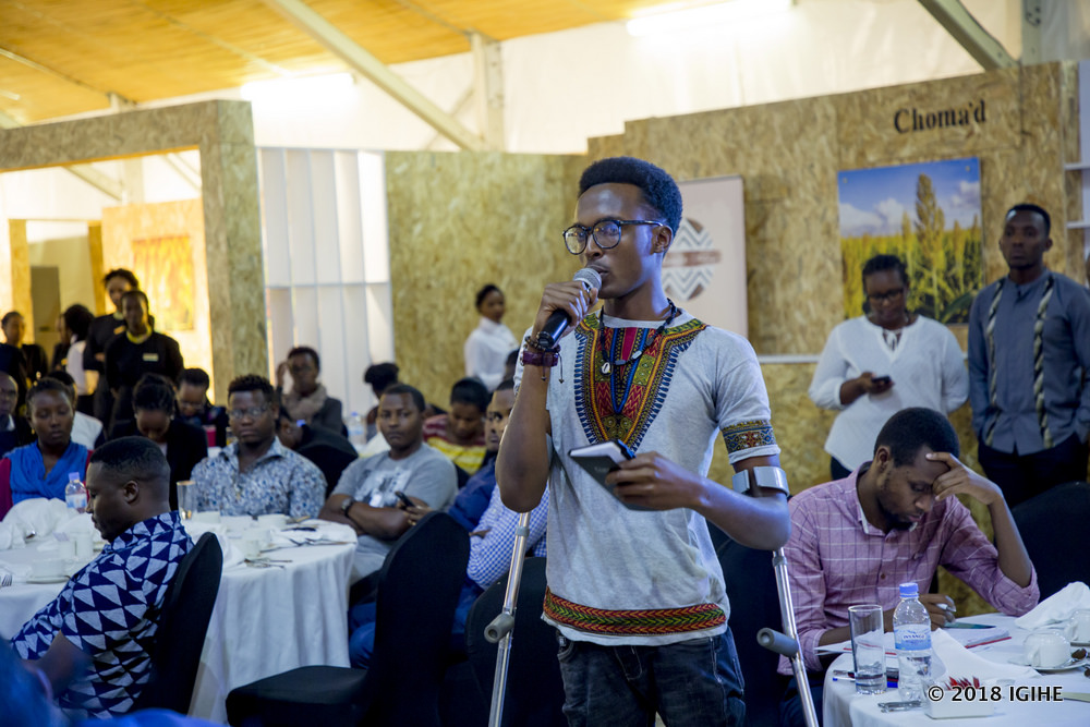 Artist Hassan Gatanazi speaking for the Youth that live with disabilities; requested that they too be remembered and provided with opportunities to enter the creative arts Industry.