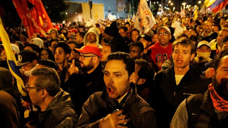 Lasso's supporters took to the streets in protest after partial results showed him trailing