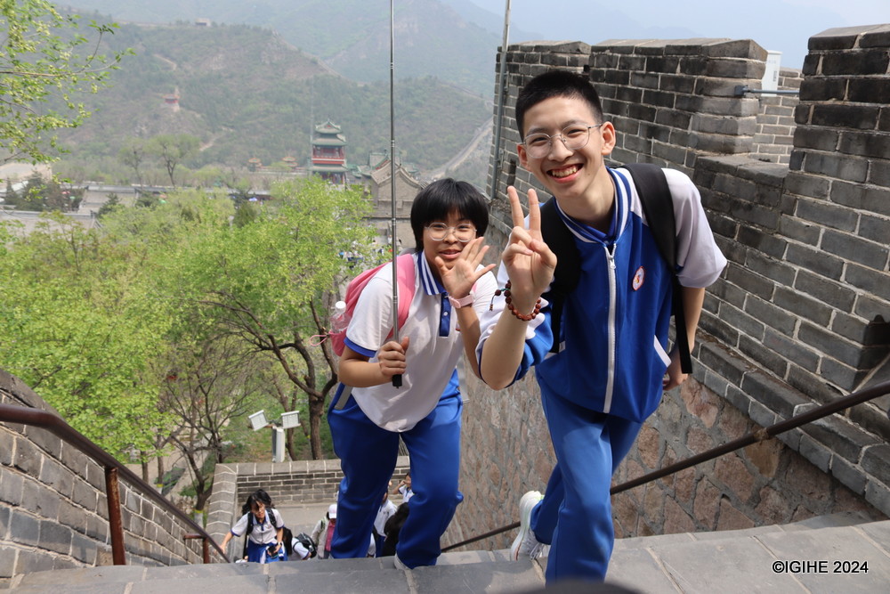 Schoolchildren also visit the Great Wall to explore and learn outside the classroom, marveling at its historical significance.