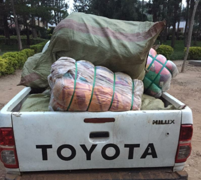 11 bales of Caguwa were sneaked into Rwanda from the neighbouring Uganda, through a porous border.