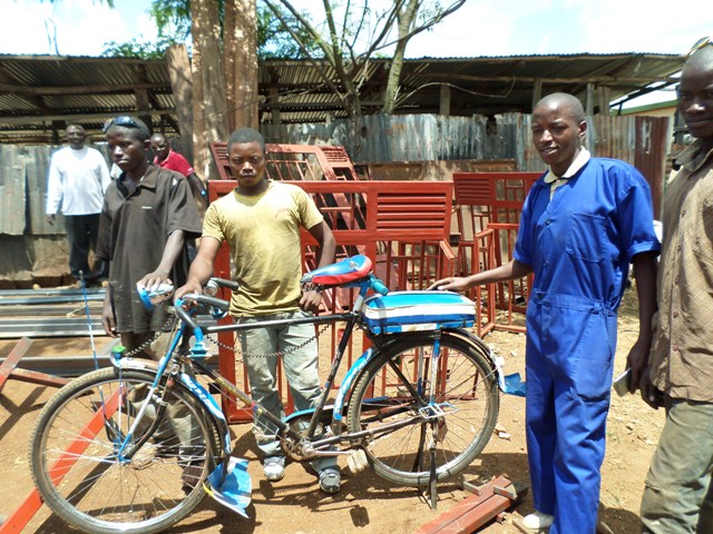 This Young boy managed to buy Three bicycles after getting employed