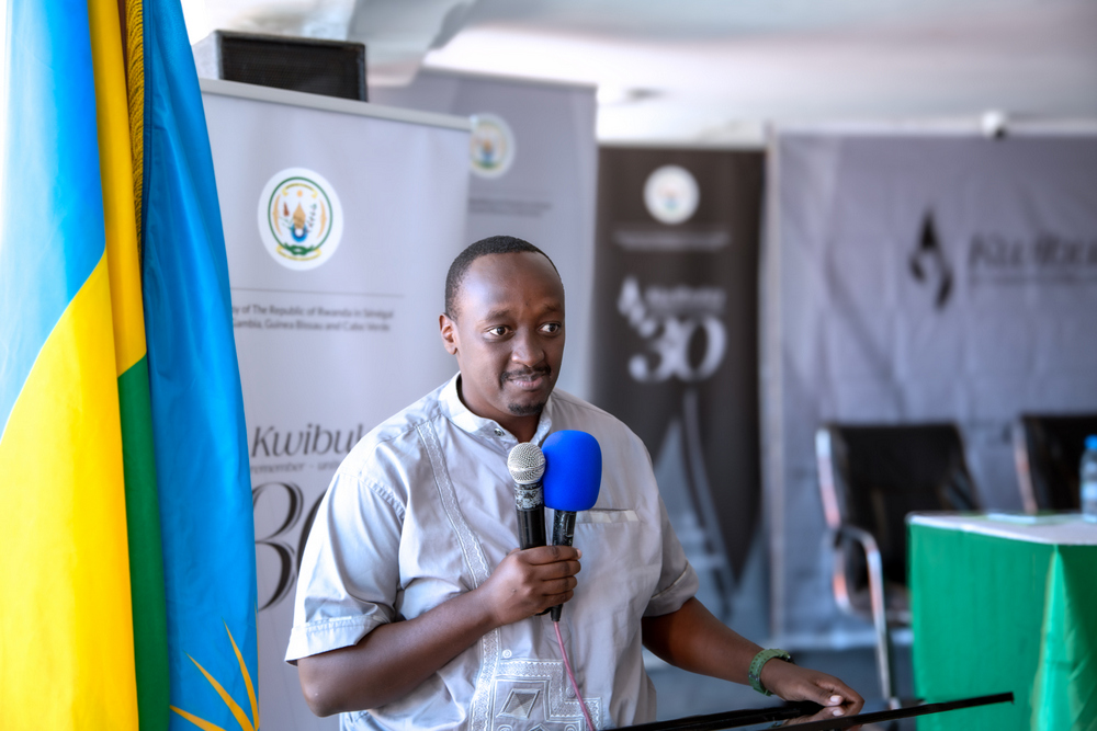 Dr. Rwogera Munana Yves, president of IBUKA Senegal, expressed gratitude for the partnership with the Rwandan Embassy in Senegal in organizing the inaugural 'Igicaniro' session.