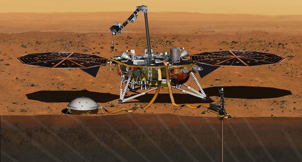 DELAYED INSIGHT  NASA's InSight spacecraft, illustrated here, was slated to launch in March 2016 and land on Mars six months later to probe the planet's interior. But a faulty instrument forced NASA to postpone the launch for at least two years.