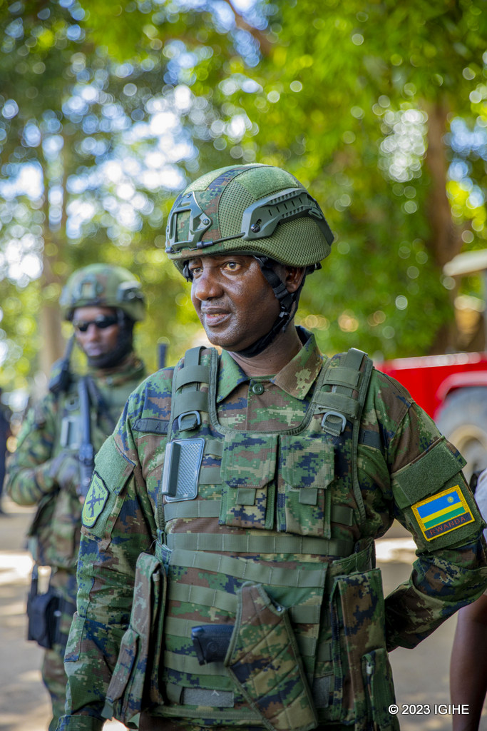 The commander of the Joint Task Force in Mozambique,Maj Gen Alex Kagame. 