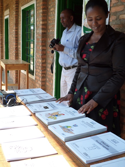 This is Ikiriza Hope, Assistant Technical Director/ EDC/L3 explaining how a Literacy, Language, and Learning (L3) project is being implemented at Ngenda Primary School in Bugesera