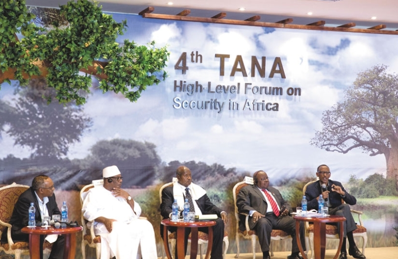 President Kagame during the previous TANA High Level Forum on Security in Africa