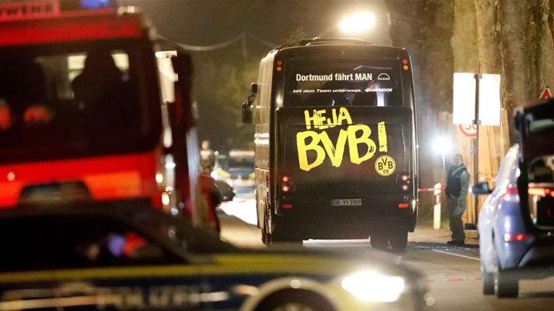 Three explosions on April 11 targeted Borussia Dortmund's team bus