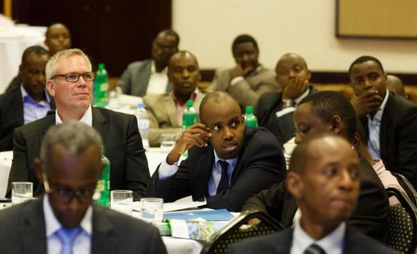 Participants follow proceedings during the workshop in Kigali yesterday.