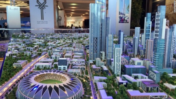 Model of the new city on display in Sharm El Sheikh.