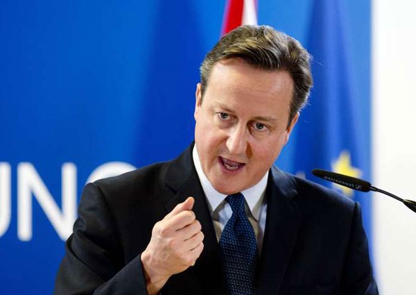 British Prime Minister David Cameron at a past press conference.