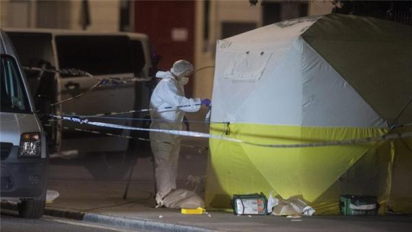 One woman was killed and five others injured by a man who went on the rampage with a knife in central London