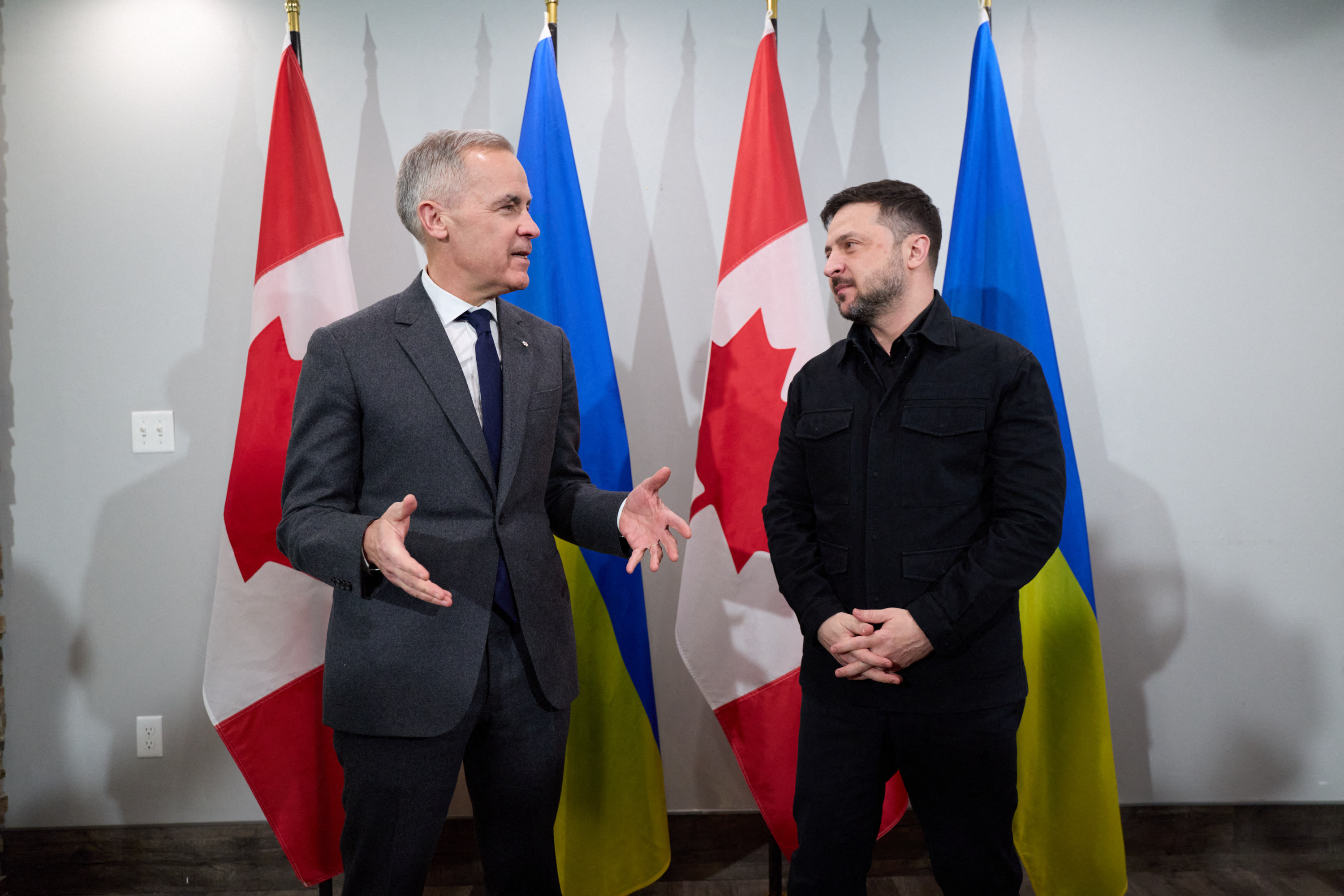 Canadian Prime Minister Mark Carney on Saturday announced new financial support for Ukraine during a meeting with visiting Ukrainian President Volodymyr Zelensky.