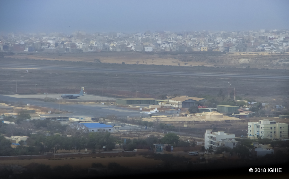 When you are standing on top of the Monument of the African Renaissance, you have a clear view of the airport that was named after Léopold Sédar Senghor. It is now used by the Military and the Head of the State and Political guests