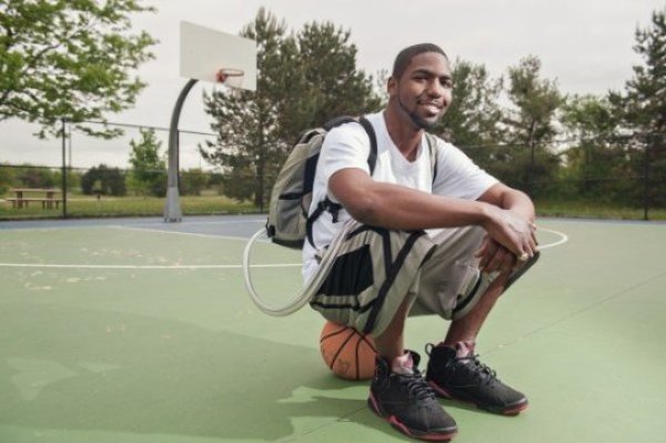 After living more than a year with a wearable total artificial heart device, Stan Larkin, 25, returned to the University of Michigan Frankel Cardiovascular Center for a heart transplant.