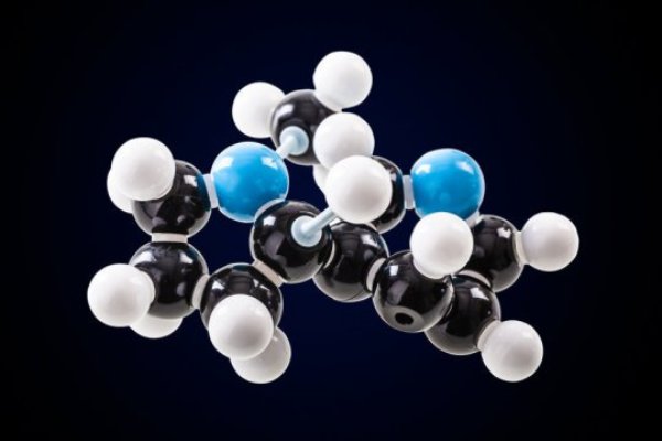 Nicotine molecular structure. Texas A&M research shows how this component of cigarettes might actually be beneficial on its own.