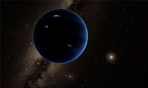 Artist’s illustration of a possible ninth planet in our solar system. A recent study has revealed that the unexpected behavior of some Kuiper belt objects could be explained by the presence of a distant, planet-sized object yet undetected in our solar system.