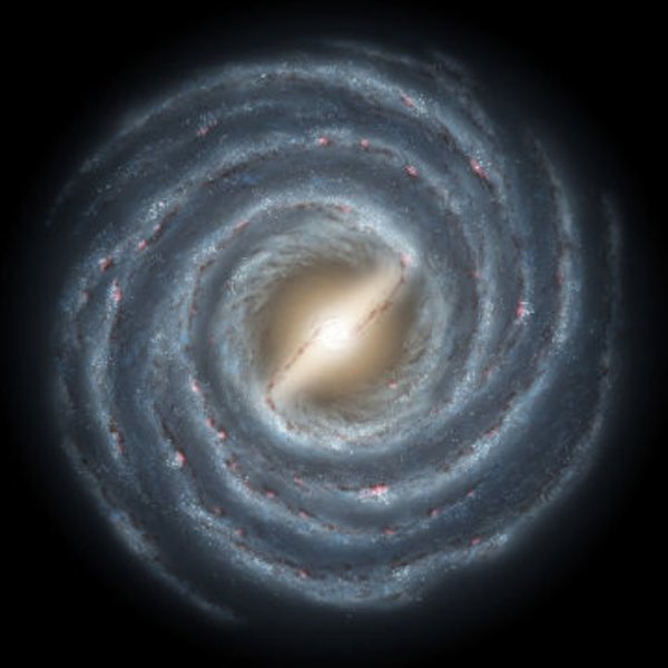 Artist's concept of the Milky Way Galaxy. GLAST will provide detailed information on where stars are forming.