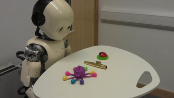 A robot toddler used in this study.