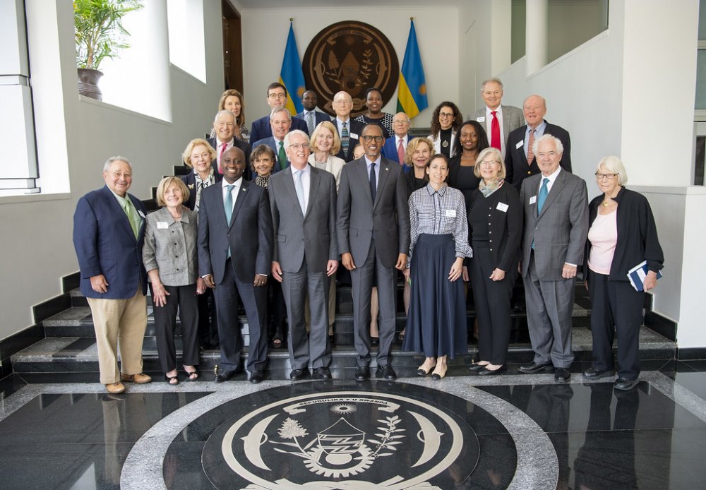 President Paul Kagame met and interacted with a delegation of 22 members of the Chicago Council on Global Affairs at Village Urugwiro