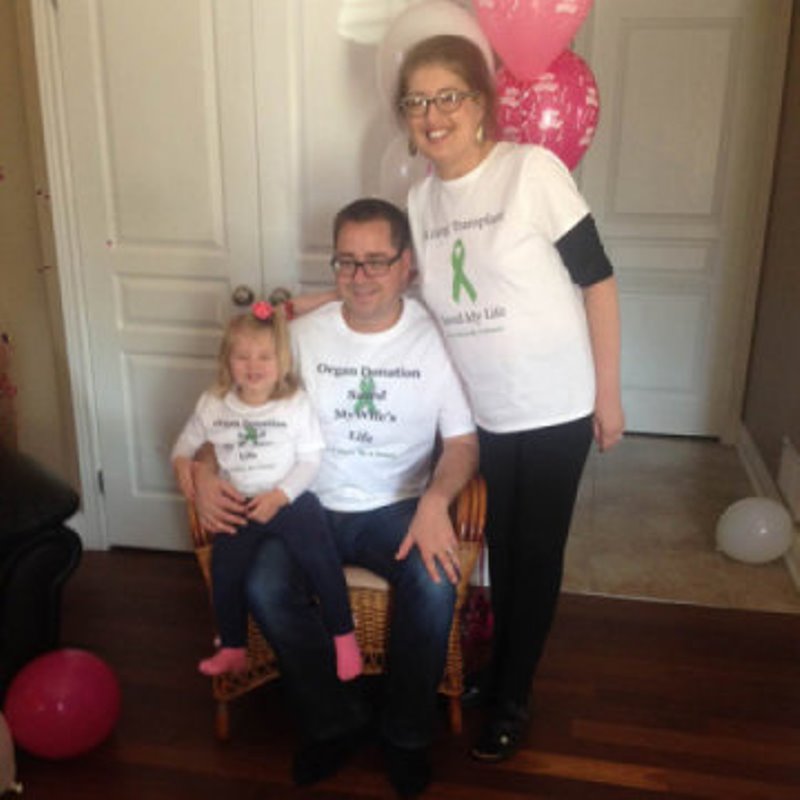 Melissa Benoit, with her husband Chris and their daughter Olivia, celebrates her 33rd birthday last November seven months after surgeons removed her severely infected lungs, replacing them with healthy donor lungs six days later.