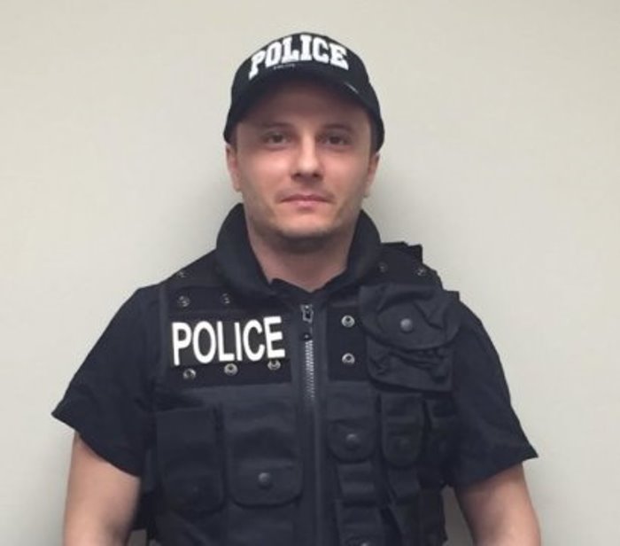 A photo of a police-style uniform worn by study participants.