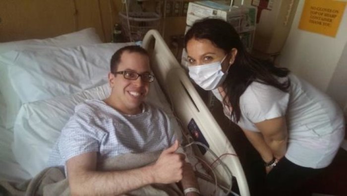 David Levy, shown here with his sister, is the first adult patient cured of CDA.