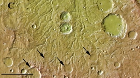 Valley networks on Mars show evidence for surface runoff driven by rainfall.
