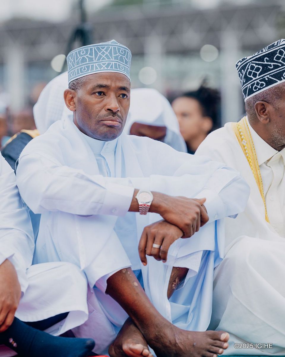 General M.K. Mubarak, Chief of the Defence Staff of the Rwanda Defence Force, at the Eid al-Adha celebrations.