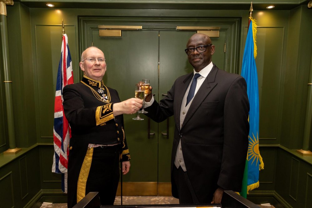 Amb. Busingye was hosted to a reception after presenting credentials.  