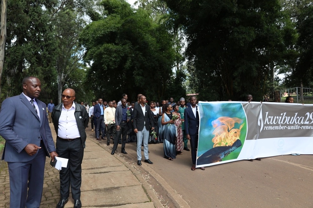 Mourners also participated in a walk to remember from NIRDA premises to the University of Rwanda’s memorial site where more than 400 genocide victims are laid to rest.