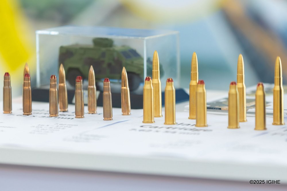 The Ugandan army showcased ammunition.