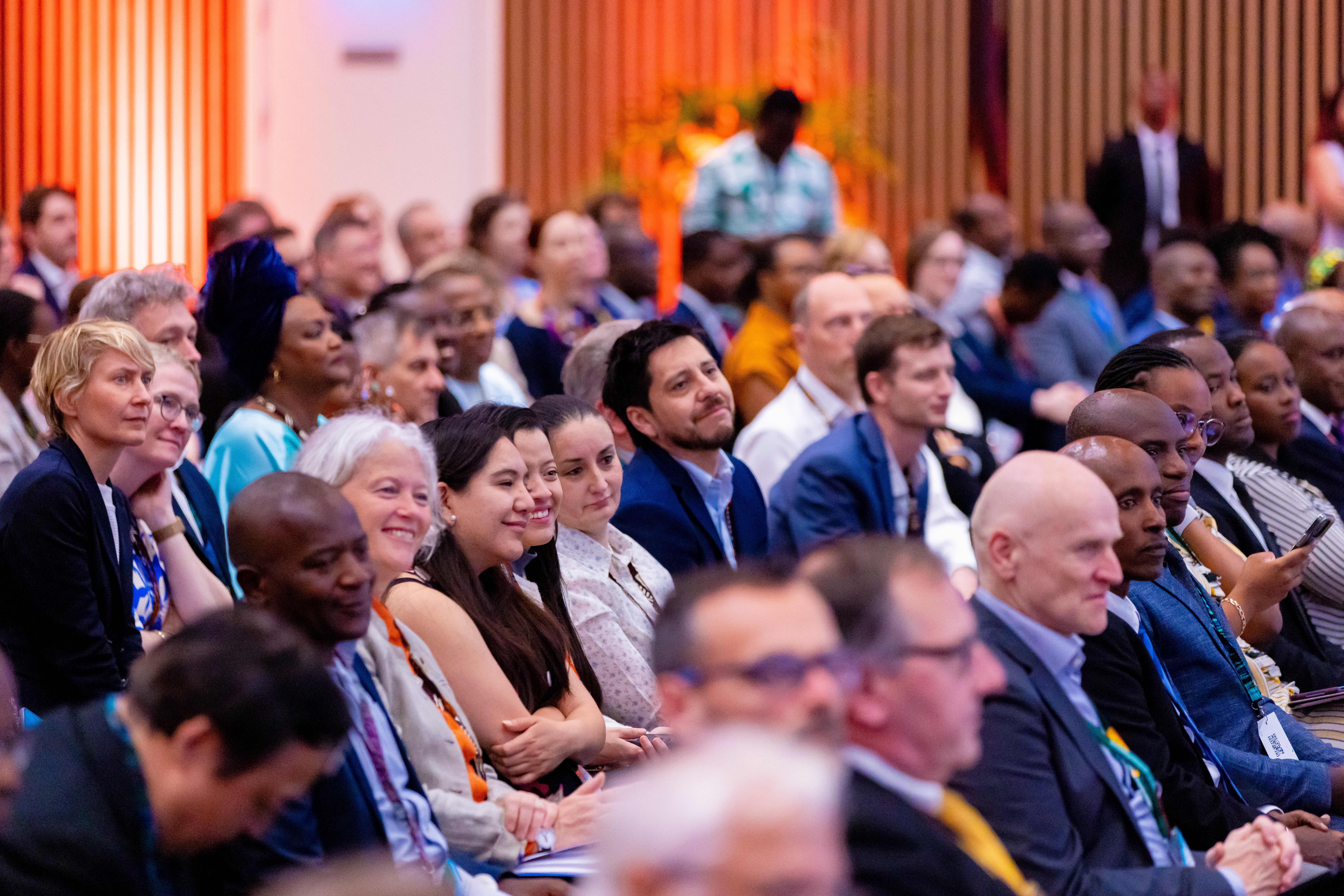 Delegates follow proceedings at the 5th edition of the International Network for Governmental Science Advice Conference at the Kigali Convention Centre.