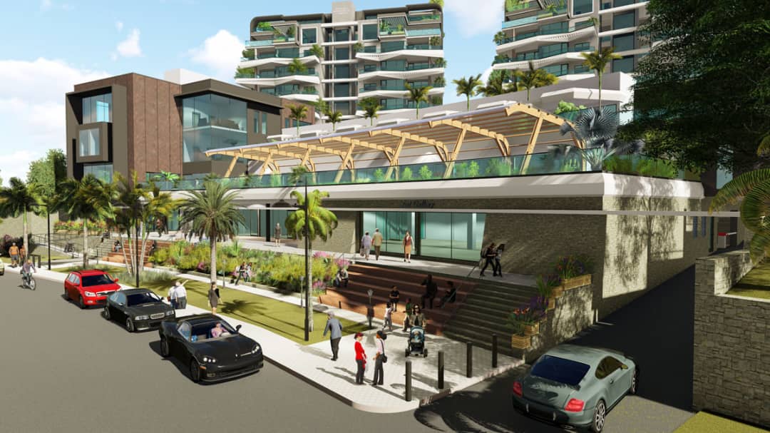 The 10-storey structure will encompass residential apartments, retail spaces, and a hotel upon completion.