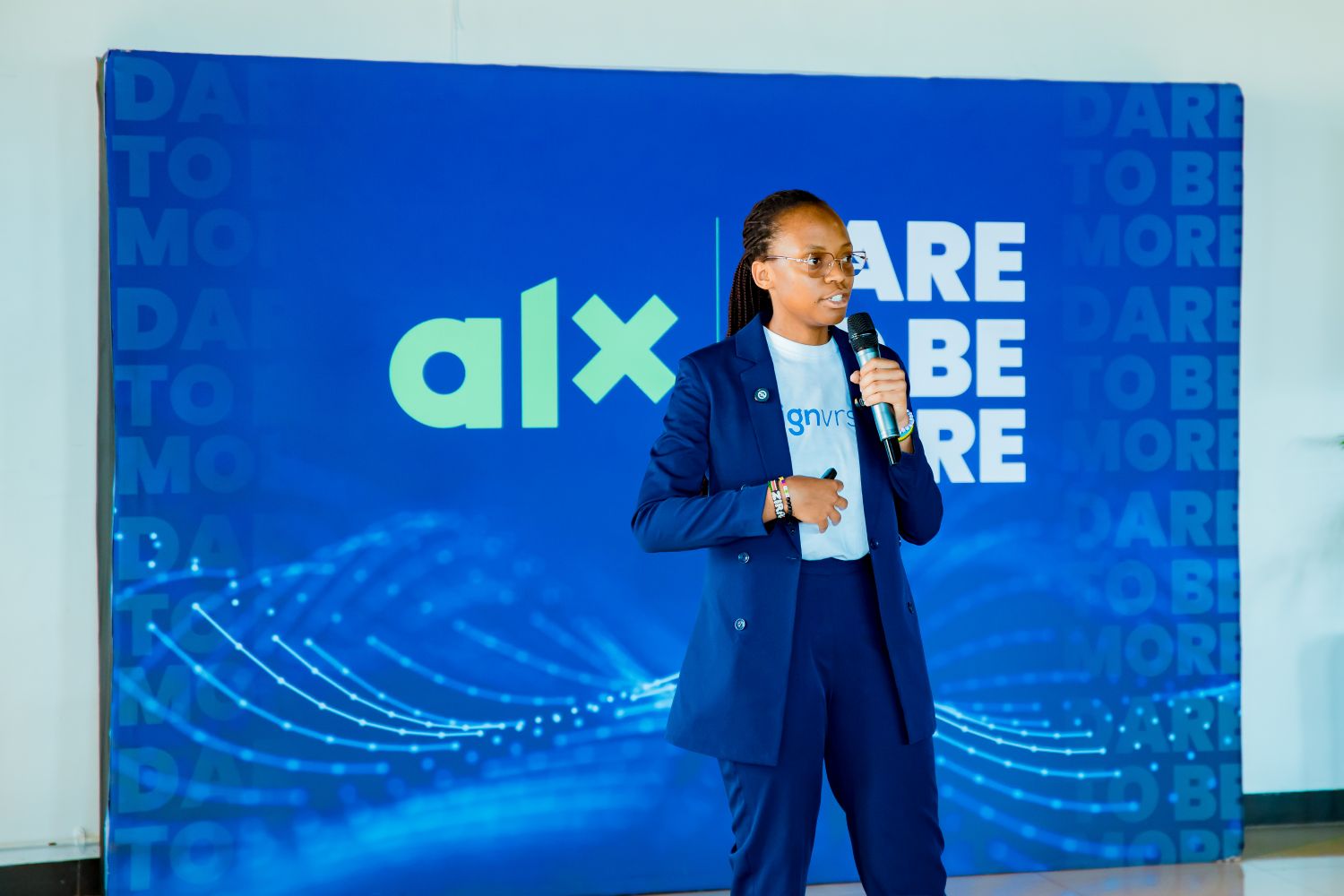 Branice Kazira, an ALX Founder Academy alumna and one of the brains behind Signverse, was among innovators who showcased tech projects.