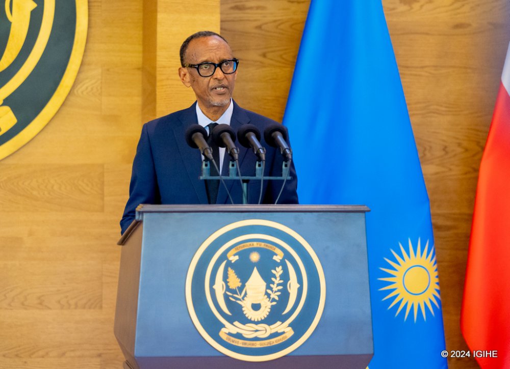 President Paul Kagame praised the strong ties between Rwanda and Poland during a joint press briefing on Wednesday, February 7, 2024.