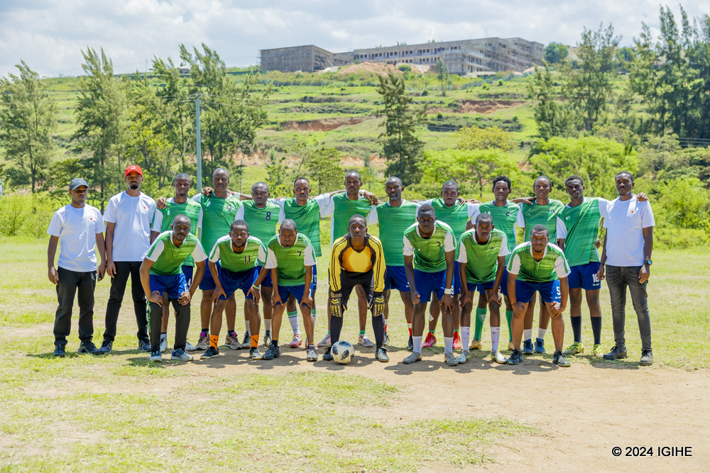 A football match between volunteers was a key part of the celebration.