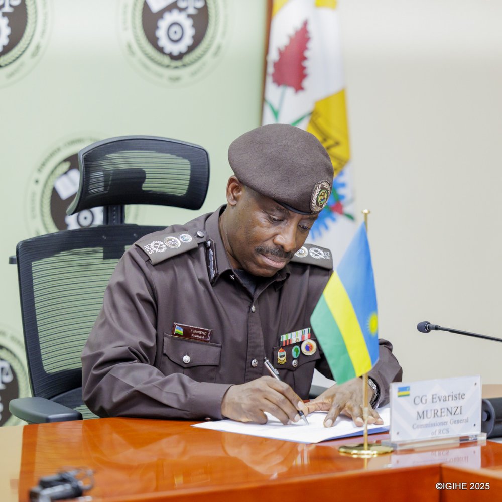 Commissioner General Murenzi Evariste signed the pact on behalf of RCS.