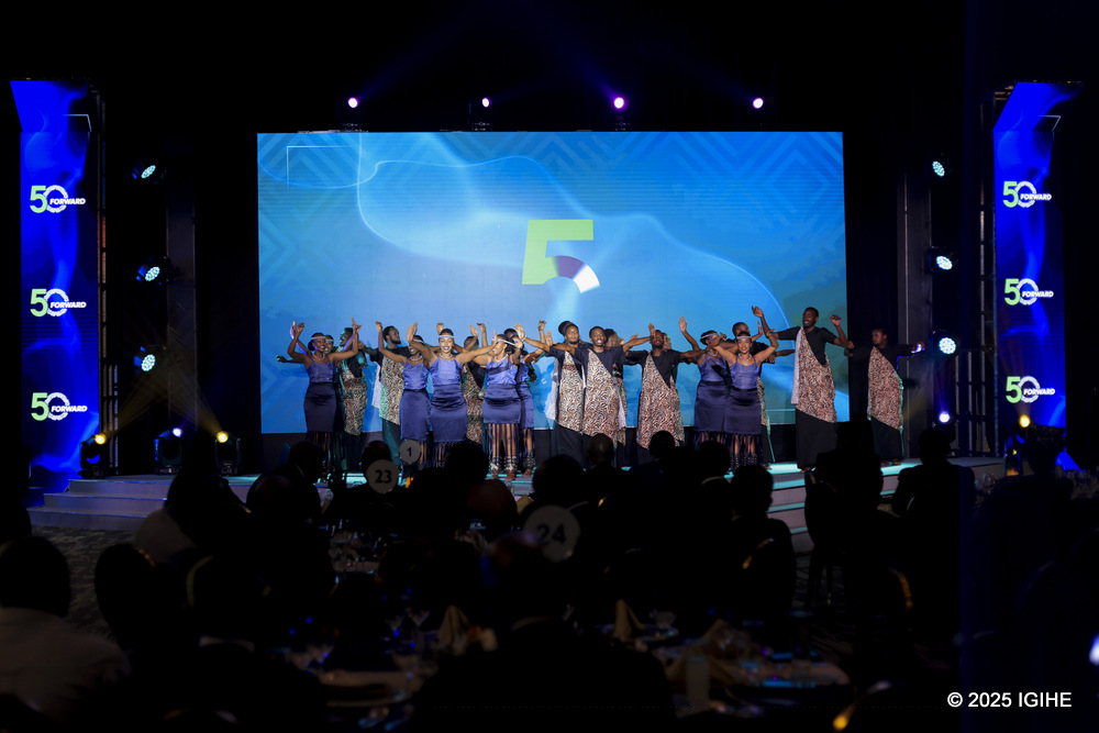 The Inganzo Ngari troupe entertained the attendees at the celebration.