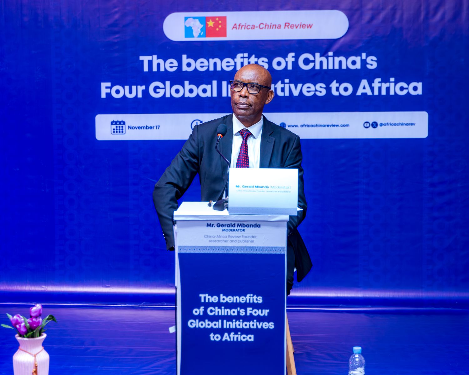 The session was moderated by Gerald Mbanda, Founder of Africa-China Review.
