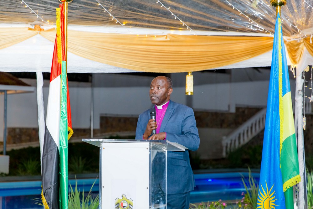 Bishop Samuel Kayinamura, the Head of the Protestant Council of Rwanda, addressing himself to attendants