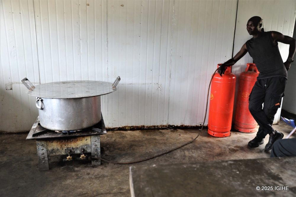 They were provided with gas to use for cooking the food of their choice.