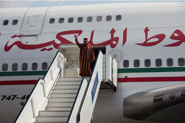 The King of Morocco Mohammed VI bidding farewell to Rwanda yesterday 