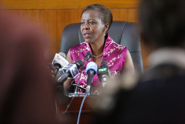 The Minister of Foreign Affairs, Louise Mushikiwabo