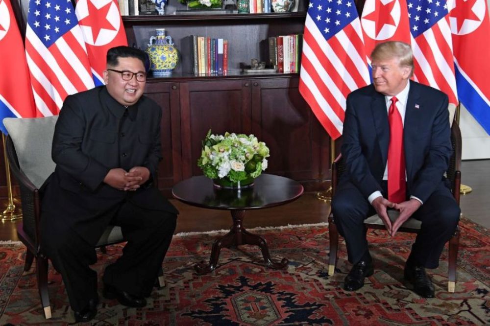 North Korean leader Kim Jong-un and US President Donald Trump