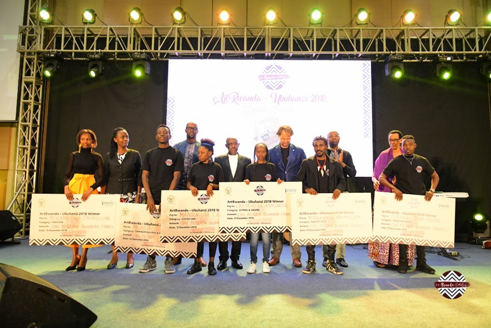 Six winners of the ArtRwanda-Ubuhanzi were given Rwf6 million each